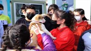 Ordu'da öğrenciler bakımevindeki "can dostları" ile keyifli vakit geçirdi