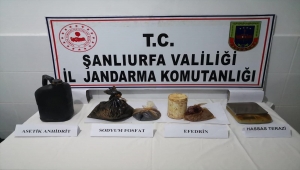Şanlıurfa'da uyuşturucu yapımında kullanılan malzemeler ele geçirildi