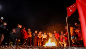 Yeni yılı denizde karşıladılar