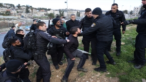 Doğu Kudüs'ün Şeyh Cerrah Mahallesi'nde "işgal ve tehcir karşıtı" gösteri