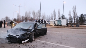 Erzurum'daki trafik kazasında 1'i ağır 2 kişi yaralandı