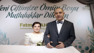 Gaziantep'teki nikah dairelerinde "02.02.2022" yoğunluğu