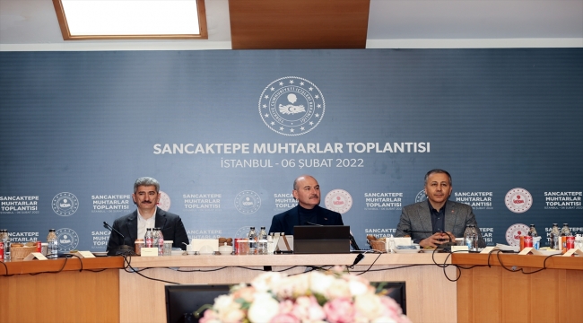 İçişleri Bakanı Soylu, Sancaktepe'de muhtarlarla bir araya geldi 