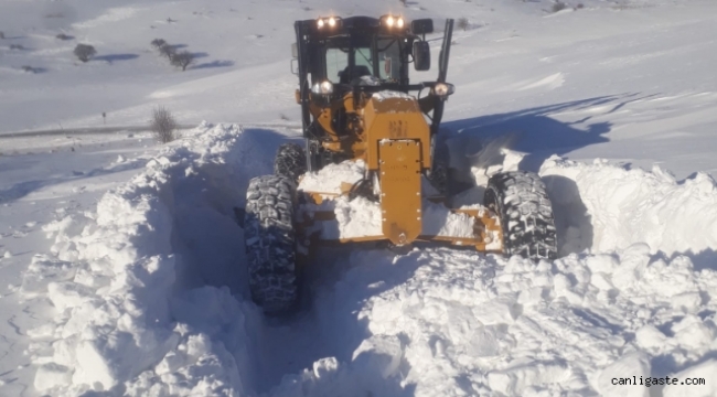 Kayseri'de kar nedeni ile kapalı olan 95 kırsal mahalle yolu açıldı
