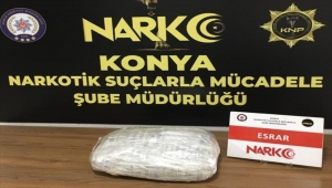 Konya'da 4 kilo 635 gram esrar ele geçirildi