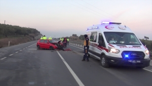 Manisa'da kamyonla çarpışan otomobilin sürücüsü öldü