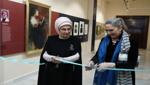 Emine Erdoğan ile Michal Herzog, Ankara'da sergi açılışı yaptı