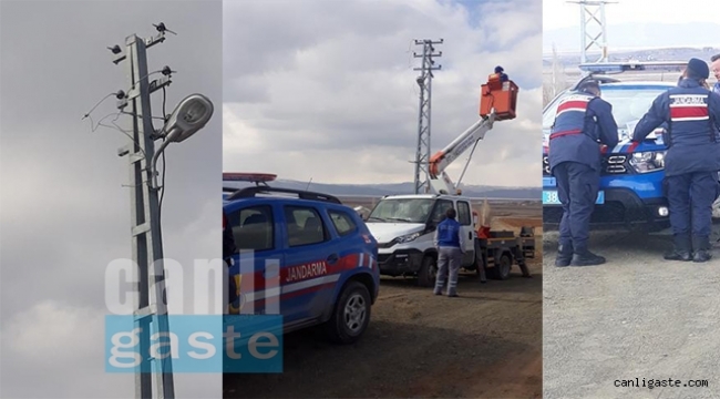 Kayseri'de hırsızlar kendini aştı! 4 Bin 500 metre elektrik kablosu çaldı