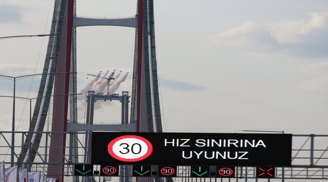 MSB, Türk Yıldızları'nın 1915 Çanakkale Köprüsü'nün açılışındaki gösterisinin videosunu paylaştı