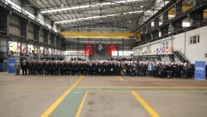 Açık deniz karakol gemisi "Akhisar"ın blok inşaatlarına başlandı