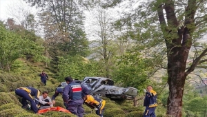 Artvin'de kamyonetin çay bahçesine yuvarlandığı kazada bir kişi öldü, 3 kişi yaralandı