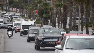 Bodrum'da Ramazan Bayramı öncesi trafik yoğunluğu başladı