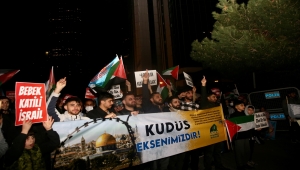 Dünya Kudüs Günü'nde İsrail'in İstanbul Başkonsolosluğu önünde eylem