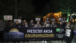 İsrail güçlerinin Mescid-i Aksa baskını başkentte protesto edildi