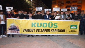 İsrail'in Mescid-i Aksa baskını Elazığ'da protesto edildi