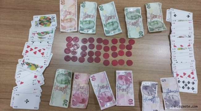 Kayseri'de kumar oynayan 17 kişiye 30 bin 923 lira ceza
