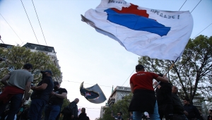 Rusya'nın, BM İnsan Hakları Konseyinden çıkarılması Belgrad'da protesto edildi