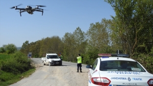 Samsun'da bayram öncesi dron destekli trafik denetimi yapıldı
