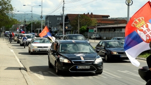 Sırbistan'da Rusya'ya destek gösterisi