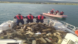 Çanakkale'de denizden 1614 ahtapot tuzağı çıkarıldı