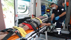 Çanakkale'de meyve bahçesine devrilen hafif ticari aracın sürücüsü yaralandı