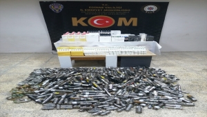 Edirne'de çok miktarda gümrük kaçağı ürün ele geçirildi