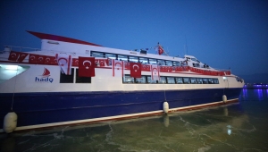 Hatay'dan KKTC'ye ilk seferini yapacak deniz otobüsü tanıtıldı