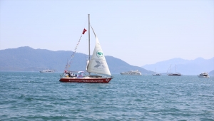İklim değişikliğine dikkati çekmek için yelken açan denizciler, Marmaris'e ulaştı