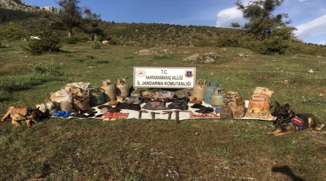 Kahramanmaraş'ta PKK'lı teröristlere ait yaşam malzemeleri ele geçirildi