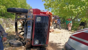 Karabük'te devrilen kamyonetteki 4 kişi yaralandı