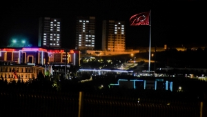 Karabük'te öğrenci yurtlarında oda ışıklarıyla "ATA" ve "1919" yazısı oluşturuldu