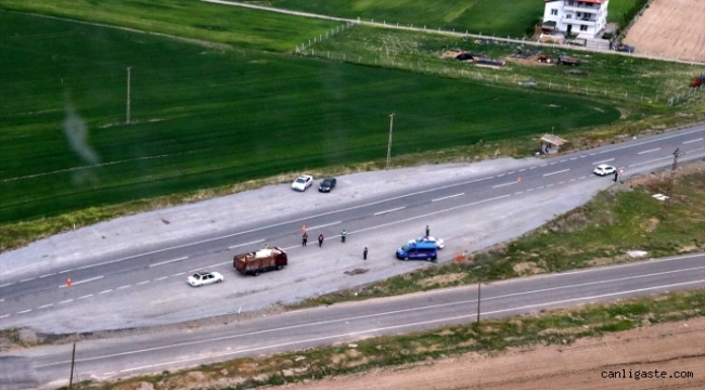 Kayseri'de jandarmadan helikopter destekli trafik denetimi gerçekleştirildi