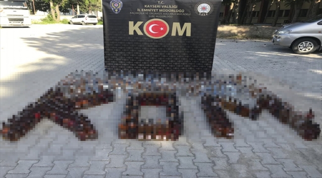 Kayseri'de kaçak içki operasyonunda 2 zanlı yakalandı