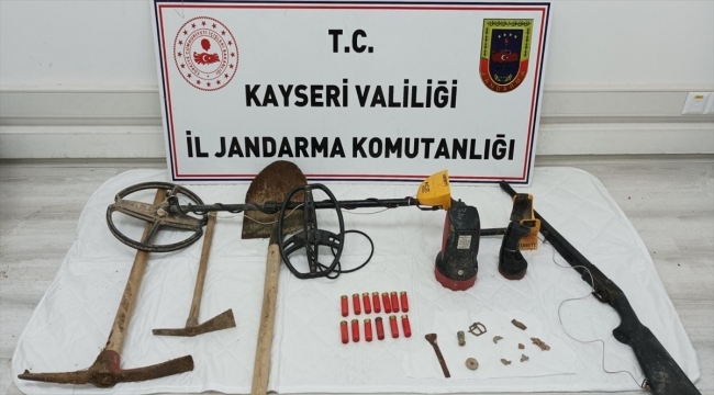 Kayseri'de kaçak kazı yapan şüpheli yakalandı