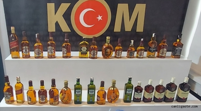 Kayseri'de sahte içki üretimi yapılan kuaför salonuna operasyon