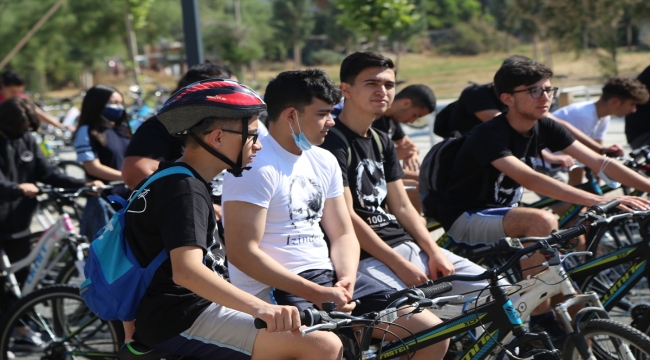 KKTC'de Maraş bölgesinde bisiklet sürüş etkinliği düzenlendi