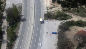 Kütahya'da helikopterle trafik denetimi yapıldı