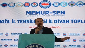 Memur-Sen Genel Başkanı Yalçın, Bingöl'de konuştu: