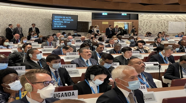 Sağlık Bakanı Koca, 75. Dünya Sağlık Asamblesi'ne katıldı