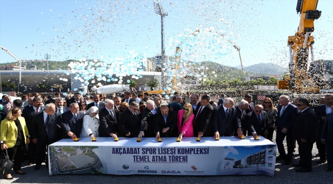 Trabzon'da 150 milyon lira maliyetli spor lisesi kompleksinin temeli atıldı