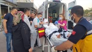 Zonguldak'ta benzin dolu bidonu çakmak ile yakan çocuk yaralandı