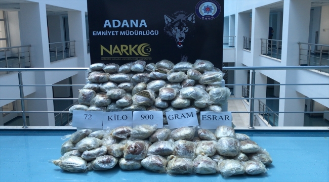 Adana'da 72 kilogram esrar ele geçirilen tırın sürücüsü tutuklandı
