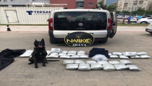 Adana'da aracında 37 kilogram esrar ele geçirilen sürücü tutuklandı