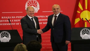 Almanya Başbakanı Scholz, Kuzey Makedonya'da