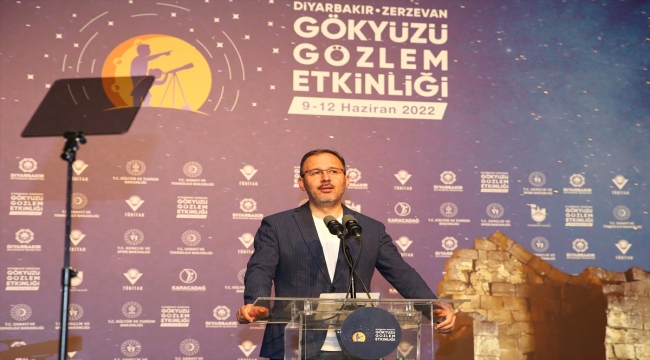 Bakan Kasapoğlu, Zerzevan Gökyüzü Gözlem Etkinliği'nde konuştu: