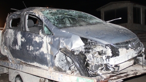 Hatay'da devrilen otomobildeki 6 kişi yaralandı
