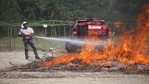 Hatay'da orman yangınına müdahale tatbikatı gerçekleştirildi