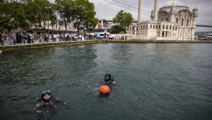 Ortaköy'de deniz dibi temizliği yapıldı 