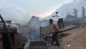 Sivas'ta kömürlükte çıkan yangın hasara yol açtı