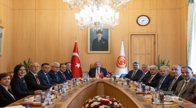 TBMM Başkanı Şentop, KKTC-Türkiye Dostluk Grubu Başkanı Canaltay'ı kabul etti